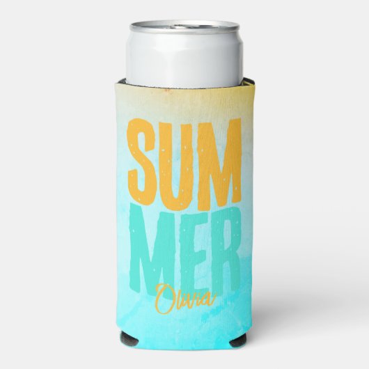 サマー パーソナライズ スリム缶クーラー (Seltzer正面)