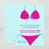 サマー パーティーの招待状 招待状 (正面/裏面)