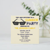 サマー パーティーの招待状 - 黒いサングラス 招待状 (スタンド正面)