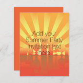 サマー パーティー ご招待 デザイン 招待状 (正面/裏面)