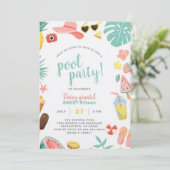 サマー・パーティー・シズル:楽しくて美味しいホスティング 招待状 (スタンド正面)