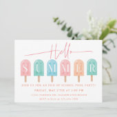 サマー・パーティー 学年の終わりのお祝いパーティー 招待状 (スタンド正面)