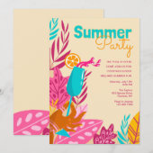 サマー パーティー 招待状 (正面/裏面)