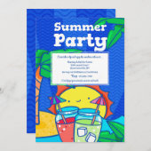 サマー パーティー 招待状 (正面/裏面)