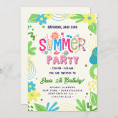 サマー パーティー 招待状 (正面/裏面)