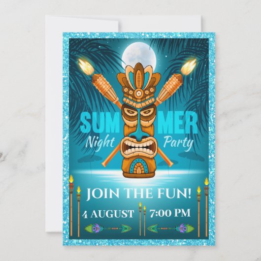 サマー・パーティー - 裏側を参照 招待状 (裏面)