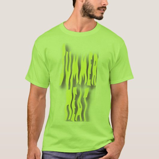 サマー ヒート メンズ ライム Tシャツ (正面)