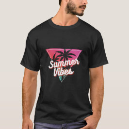 サマー ビブラ グラフィック Tシャツ - トレンディなトロピカル