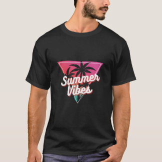 サマー ビブラ グラフィック Tシャツ - トレンディなトロピカル