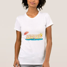 サマー ビーチ アイランド 3D トレンディーなトロピカルバケーション Tシャツ