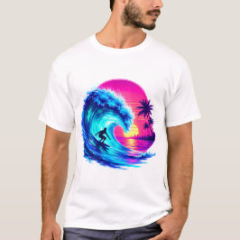 サマー ビーチ ウォーターカラー PNG 鮮やかなトロピカル オーシャン Tシャツ