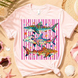 サマー ビーチ シャーク ウィーク ラバー Tシャツ オーシャン シャーク