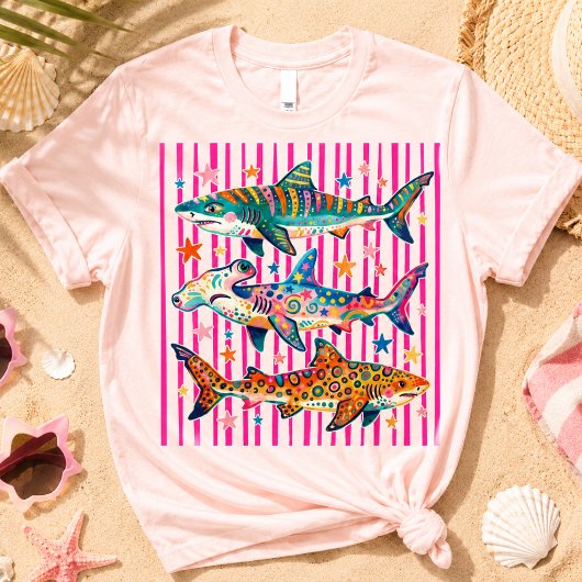 サマー ビーチ シャーク ウィーク ラバー Tシャツ オーシャン シャーク 
