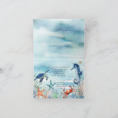 サマー ビーチ シー ライフ タコ ありがとう サンキューカード (内部)