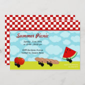 サマー ピクニック ご招待 招待状 (正面/裏面)