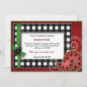 サマー ピクニック 招待状 (正面)