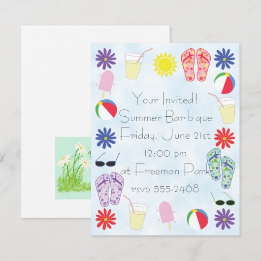 サマー・ファン 招待状 (正面/裏面)