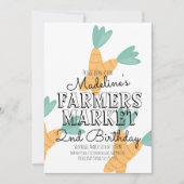 サマー ファーマーズ マーケット ニンジン 野菜 招待状 (正面)