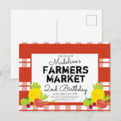 サマー ファーマーズ マーケット 野菜 ピクニック 誕生日 ポストカード (正面/裏面)