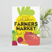 サマー ファーマーズ マーケット 野菜 果物 招待状 (スタンド正面)