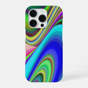 サマー フィーリング、抽象的な3D レインボーアート iPhone 16 PROケース