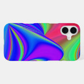 サマー フィーリング、抽象的な3D レインボーアート iPhoneケース (裏面横)