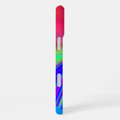 サマー フィーリング、抽象的な3D レインボーアート iPhoneケース (右側面)