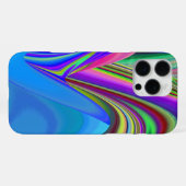 サマー フィーリング、抽象的な3D レインボー アート iPhoneケース (裏面横)