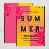サマー フェスティバル 招待状 (正面/裏面)