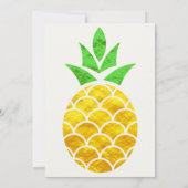 サマー フォイル ゴールド ジオメトリック パイナップル | 誕生日 招待状 (裏面)