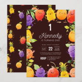 サマー フルーツ バースデー 招待状 (正面/裏面)