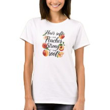 サマー フルーツ ピーチ ヘア ルーツ グラフィックTシャツ