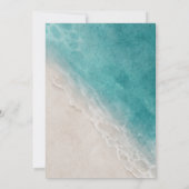 サマー ブルー オーシャン ビーチ ウェディング 招待状 (裏面)