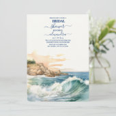 サマー ブルー オーシャン ビーチ  ブライダルシャワー 招待状 (スタンド正面)