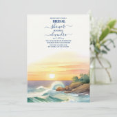 サマー ブルー ビーチ  ブライダル シャワー 招待状 (スタンド正面)