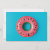 サマー プールパーティーの写真 誕生日 招待状 (裏面)