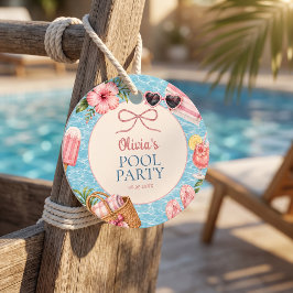 サマー プールパーティー ガール 誕生日パーティー 景品 タグ