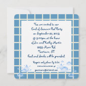 サマー プールパーティー 招待状 (裏面)