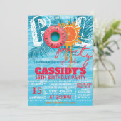 サマー プールパーティー 誕生日 招待状 (スタンド正面)