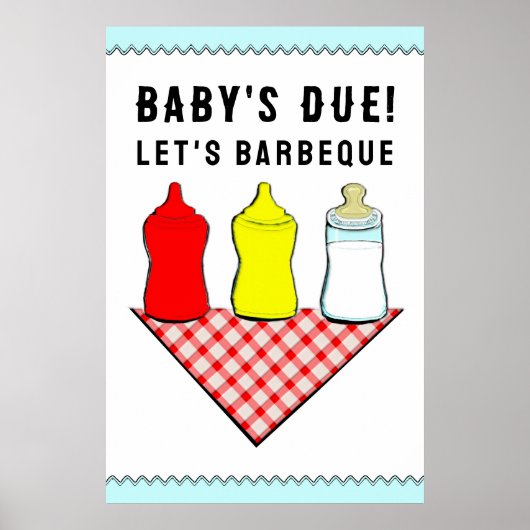 サマー ベビーシャワー BBQ ポスター (正面)