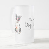 サマー・ボストン・テリア フロストグラスビールジョッキ (正面左)