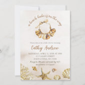 サマー ボーホー ビーチ ベイビー シャワー 招待状 (正面)