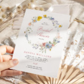 サマー ボーホー ワイルドフラワーズ ブライダルシャワー 招待状