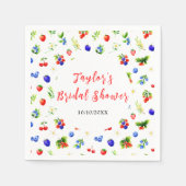 サマー ミックス ベリー ブライズ シャワー スタンダードカクテルナプキン (正面)