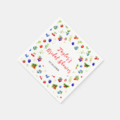 サマー ミックス ベリー ブライズ シャワー スタンダードカクテルナプキン (角)