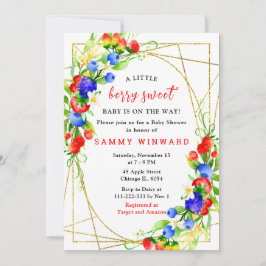 サマー ミックス ベリー ベイビー シャワー 招待状
