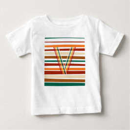 サマー レトロ ストライプ  レディース＆キッズ 服 ベビーTシャツ