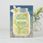 サマー レモネード メイソンジャー ビーチ ブライダルシャワー 招待状 (スタンド正面)