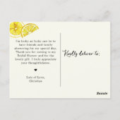 サマー レモンズ サンクス 結婚前お披露目会 ポストカード (裏面)