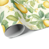 サマー レモン ウォーターカラー ラッピングペーパー (ロールコーナー)